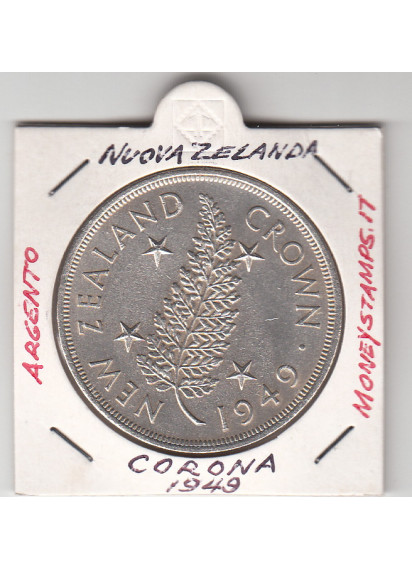 NUOVA ZELANDA Corona 1949 argento KM#22 Giorgio VI